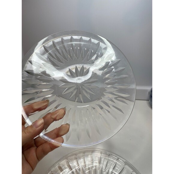2 Waterford Crystal Maureen Salad Plates about 8 inches - Picture 5 of 10